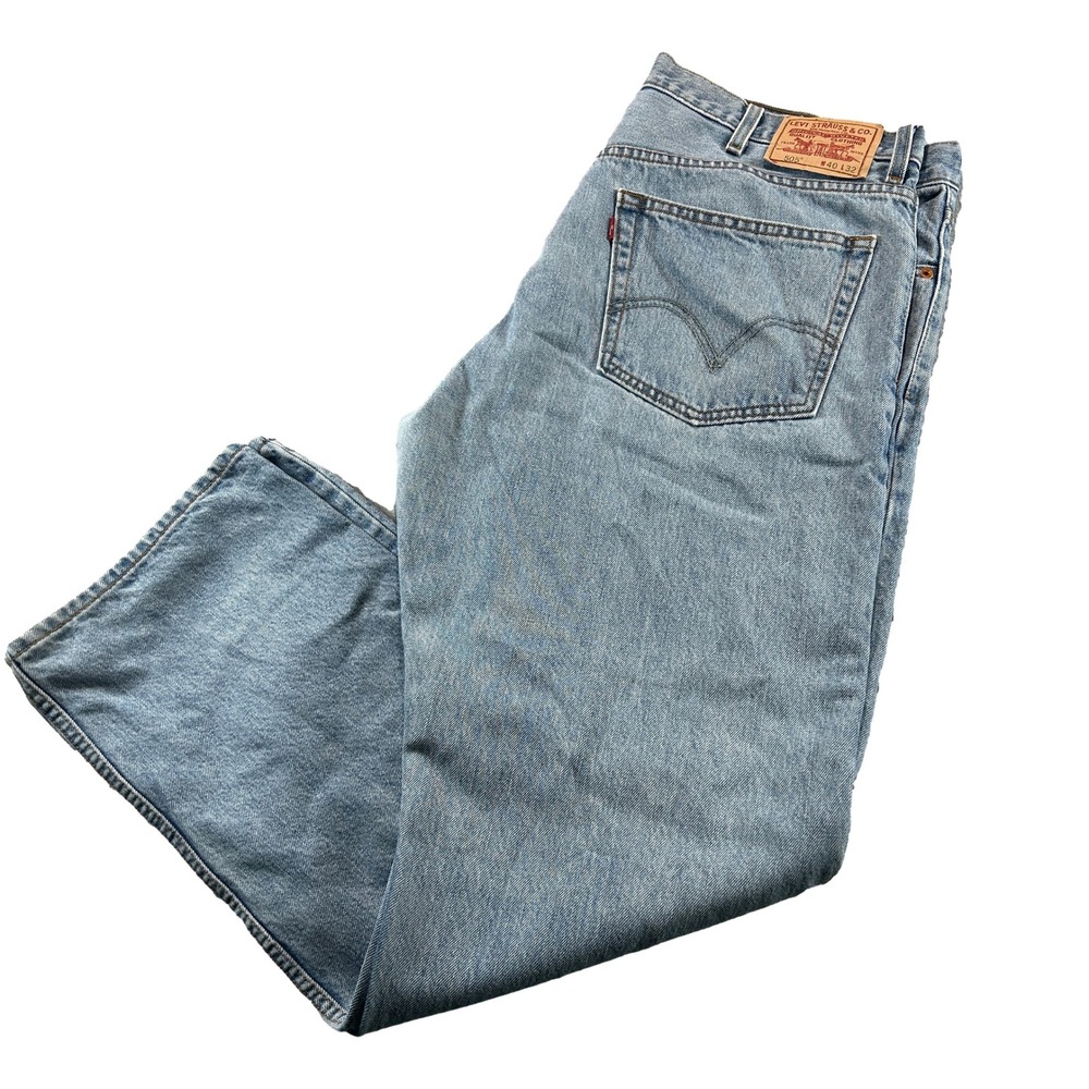 Vintage Levi's 505 Regular Fit Jeans Mens 40x32 Light Wash Classic Straight Leg